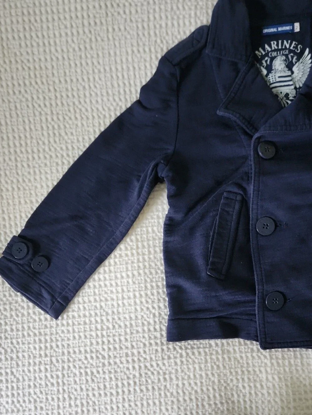 Original Marines Kids Navy Double-Breasted Kids Peacoat Size 2, Like New